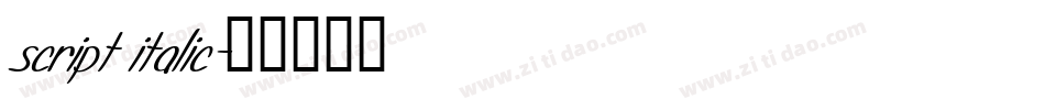 script italic字体转换